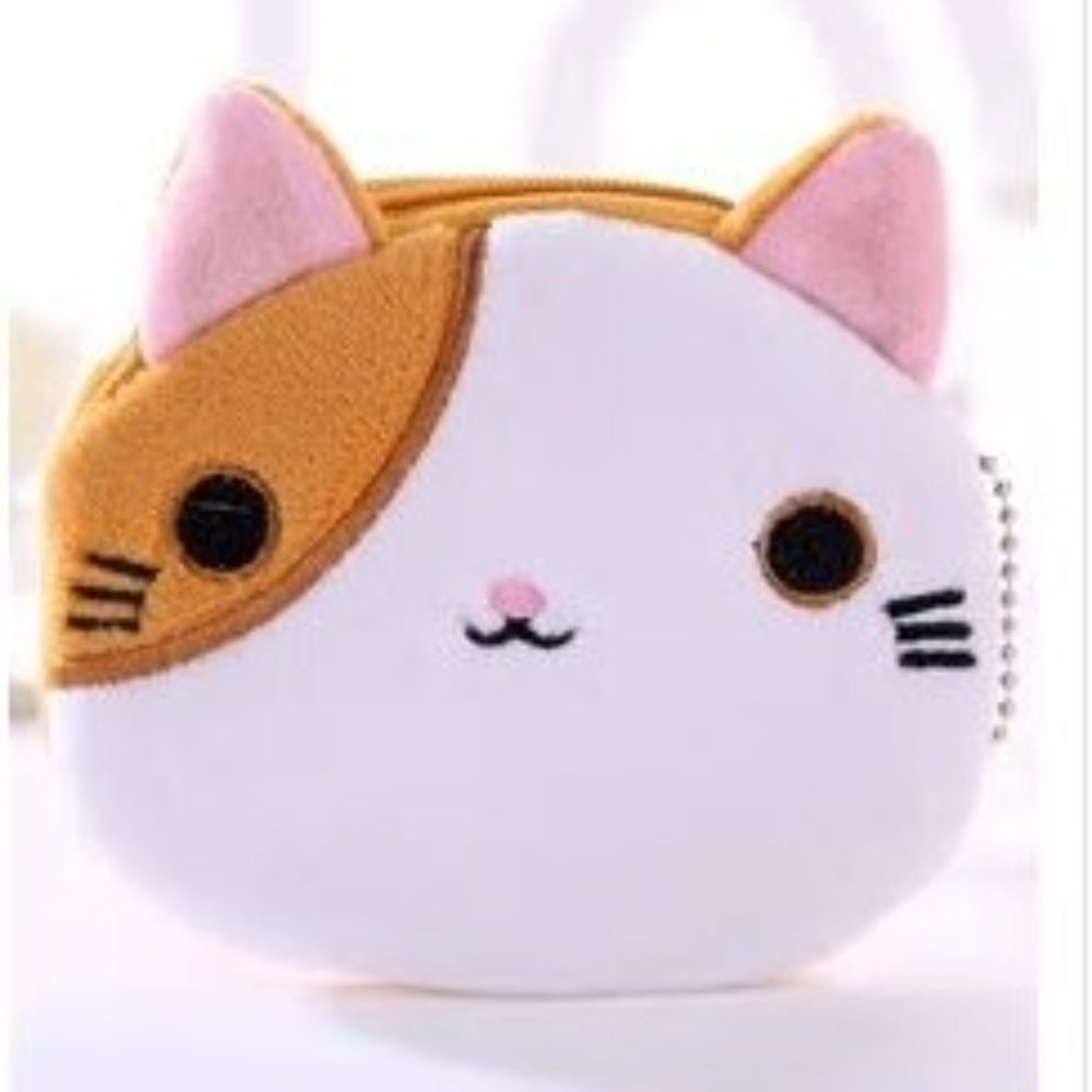 Orange and White Cat Coin Purse